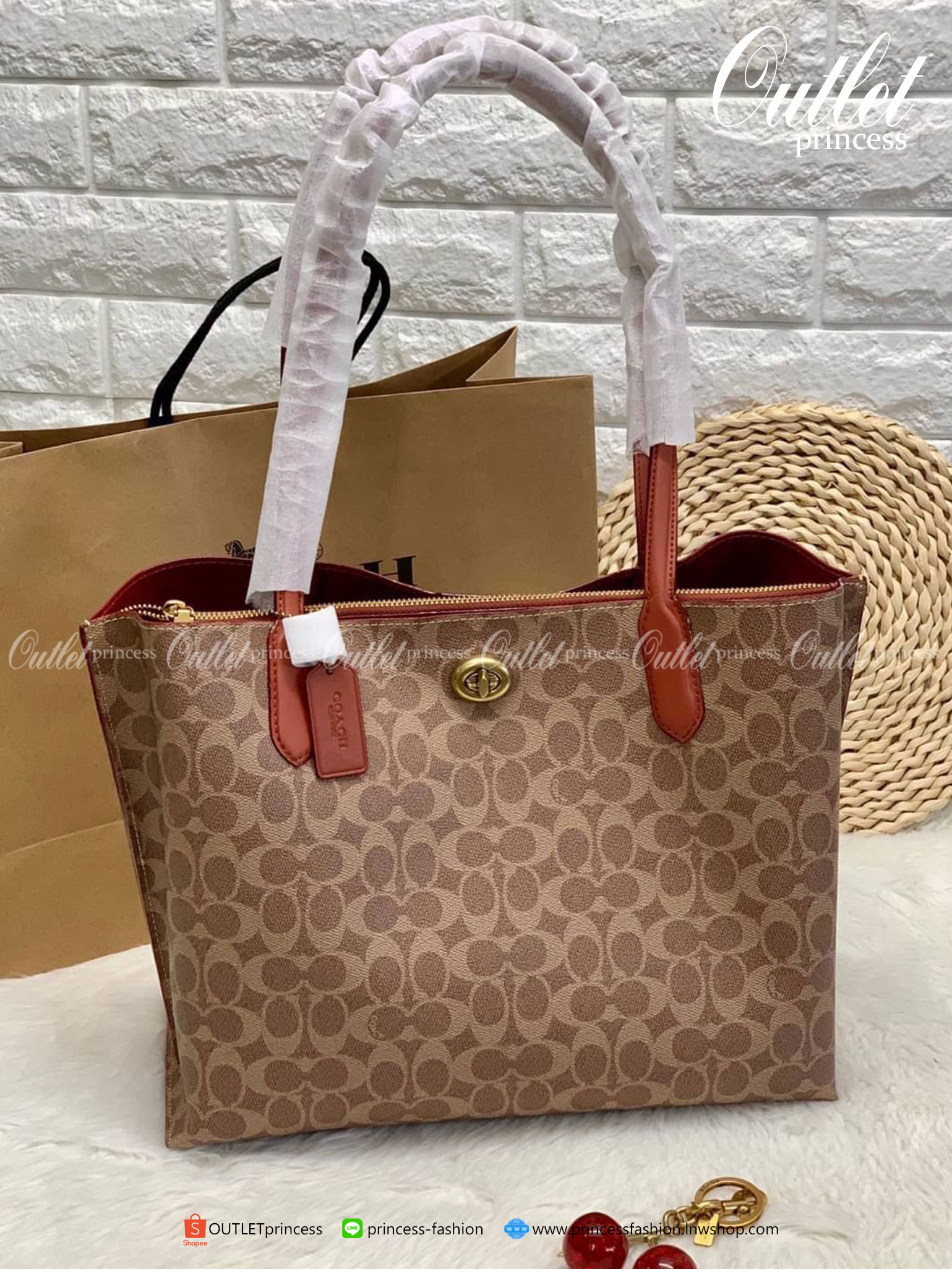 COACH WILLOW TOTE ((C0693//C0690//C0691)) 🌈 สินค้าออกใหม่ค่ะ! กระเป๋าทรง Tote ใบใหญ่ หนังแท้อย่างดีค่ะ