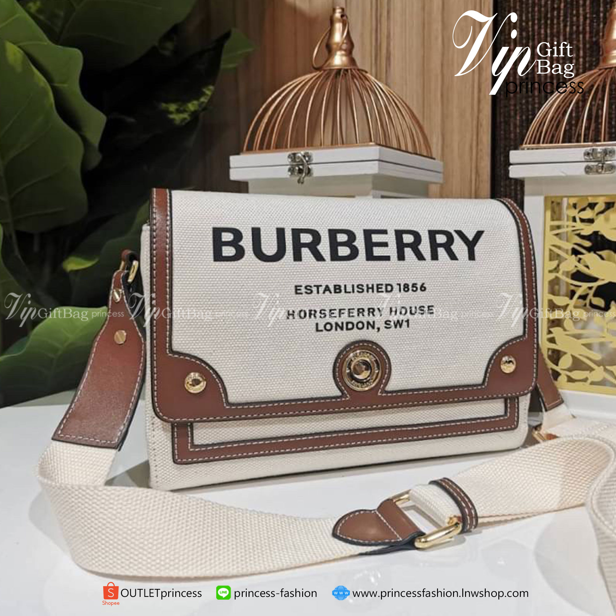 พรีเมี่ยมกิ๊ฟแท้ 100% BURBERRY FRAGRANCES CROSSBODY BAG VIP GIFT WITH PURCHASE (GWP)