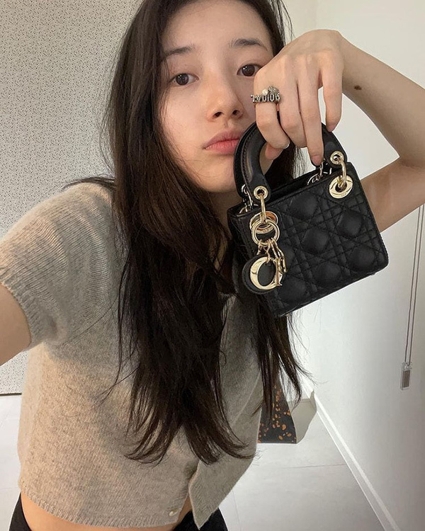 VIP 】หนังแท้ CHRISTIAN DIOR MICRO LADY DIOR BAG Cannage Lambskin