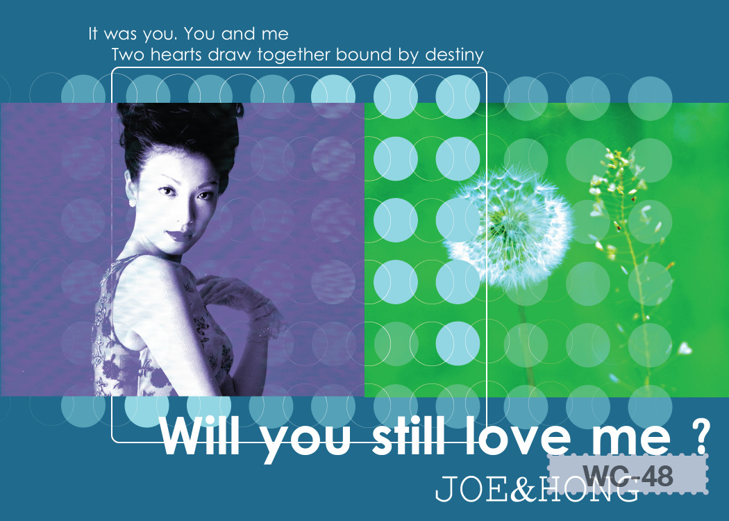 การ์ดแต่งงานแบบใส่ภาพตนเองได้ ขนาด 4x6 in