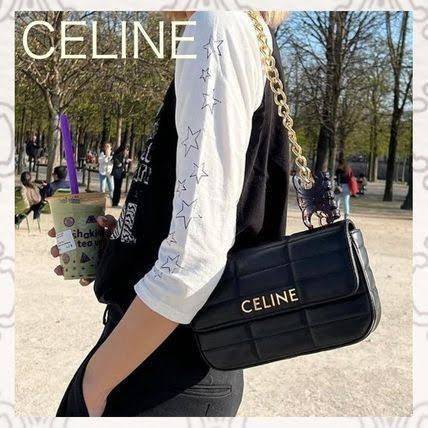 CELINE CHAIN SHOULDER BAG MATELASSE MONOCHROME CELINE in Quilted Goatskin กระเป๋าเทรนด์กระเป๋าสุดฮอตแต่ยังคงความคลาสสิก