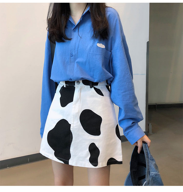 พร้อมส่ง 🍯 Moomoo skirt กระโปรงลายวัว (32870)