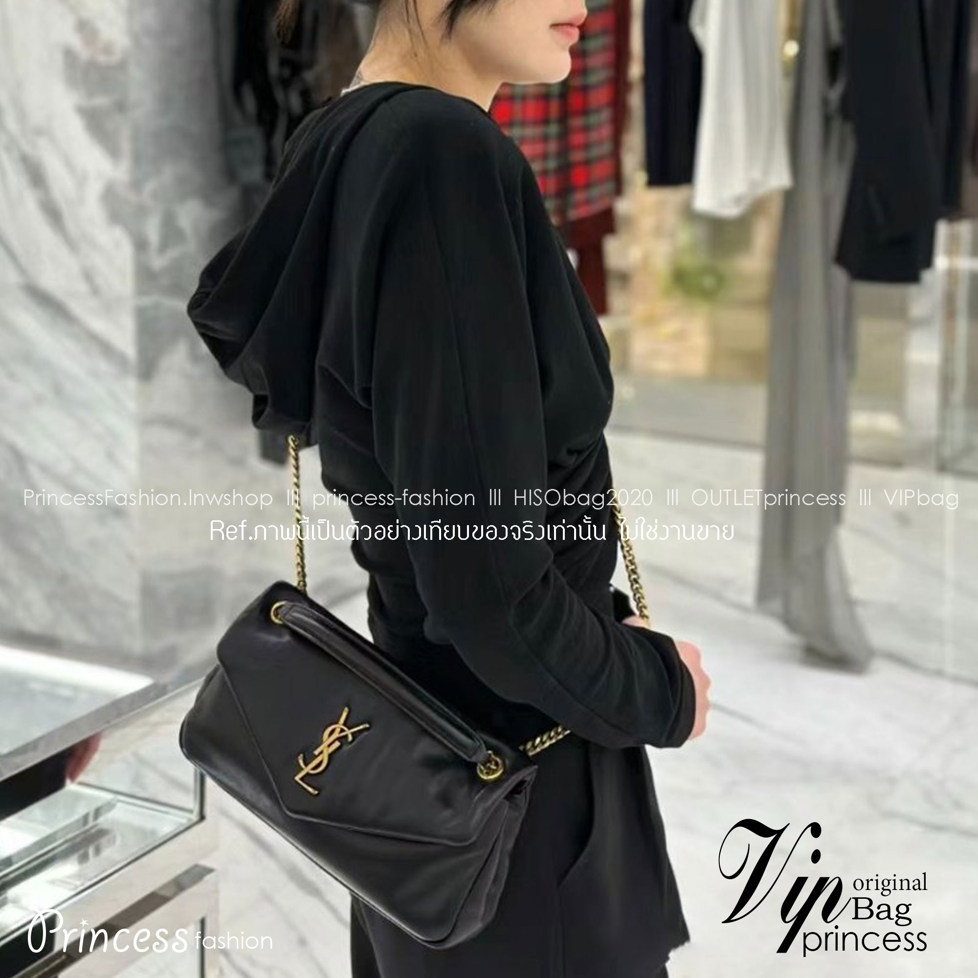 YSL CALYPSO IN PLUNGED BAG กระเป๋าสะพาย งานหนังสวย เกรดออริจินอล สลับแท้ ใช้งานต่างประเทศได้