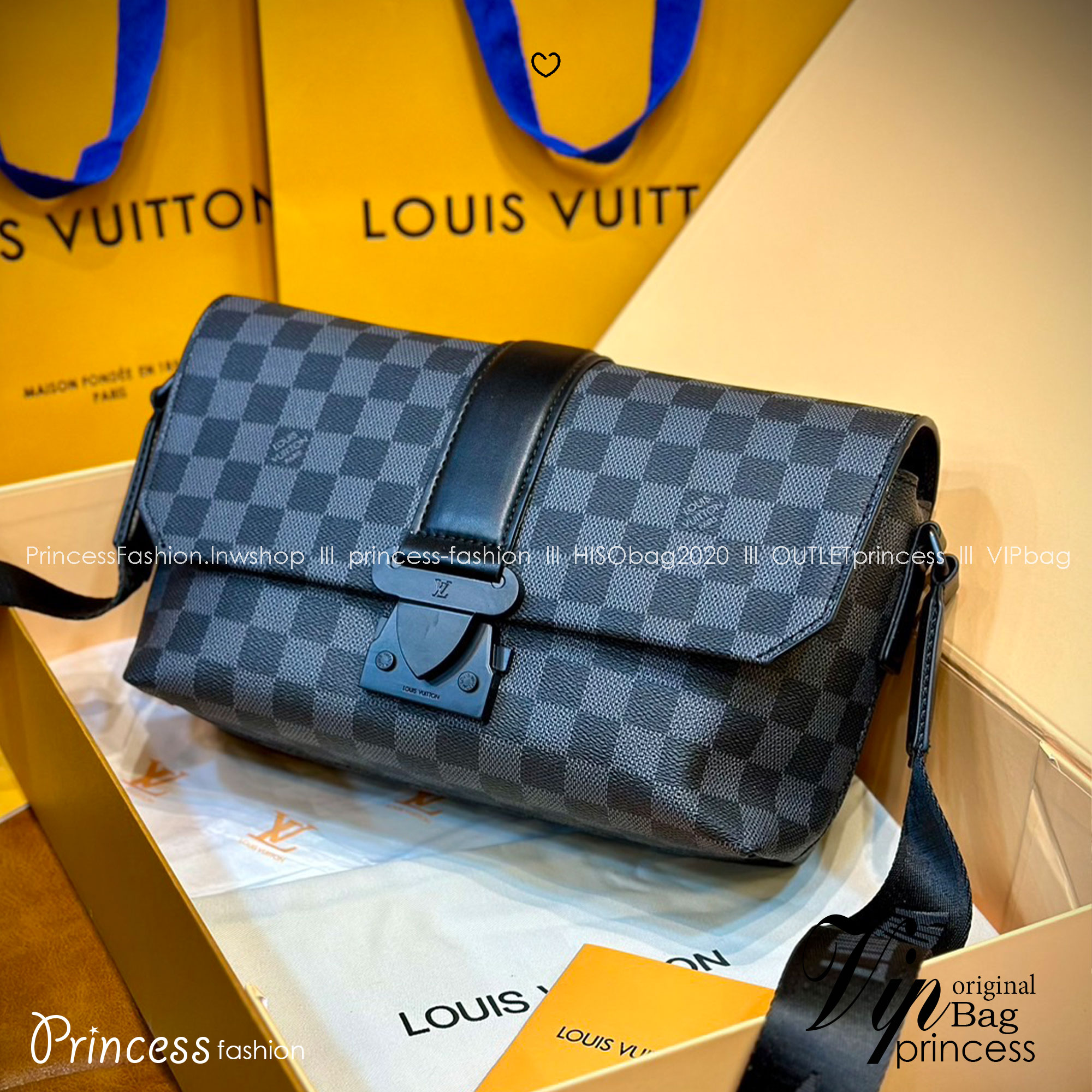 พร้อมส่ง 3 สี LV S-Cape Messenger Monogram Eclipse / LV Messenger Bag กระเป๋าทรงแมสเซ็นเจอร์ แบบคลาสสิกสวยงามเป็นเอกลักษณ์ เกรดออริ