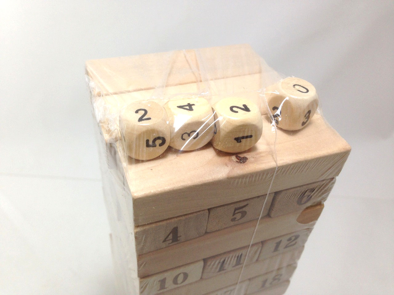 เกมตึกถล่มไม้ เจงก้าไม้ขนาด16 ชั้น มีสองแบบ แบบตัวเลขและสี