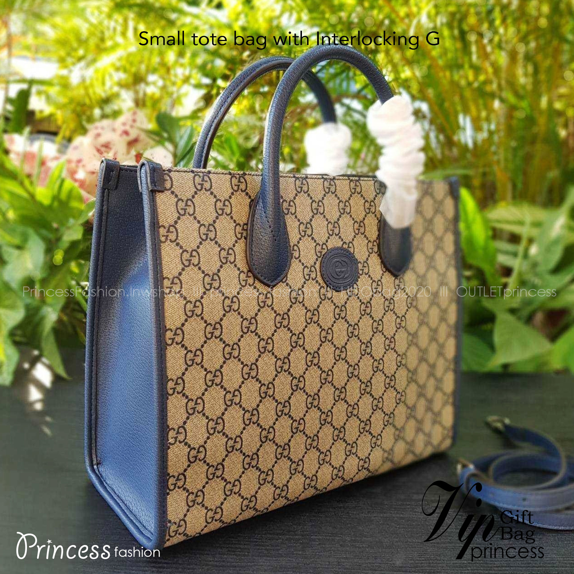 GUCCI Small tote bag with Interlocking G กระเป๋าทรงTOTE ใบใหญ่สุดหรูหรา คลาสสิค จุของได้เยอะ มาพร้อมสายสะพายยาว สามารถถอดเก็บได้ ใช้ได้ทุกโอกาส เป็นอีกรุ่นที่โดดเด่นมากๆ