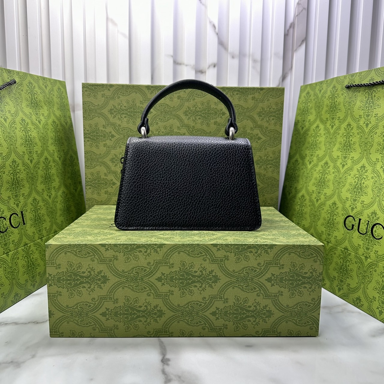 GUCCI DIONYSUS MINI TOP HANDLE BAG กระเป๋าสะพายไดโอนิซูสหรูหราเป็นเอกลักษณ์ โดดเด่นด้วยหัวเสือ เกรดออริ สลับแท้ 1:1 ใช้งานต่างประเทศได้