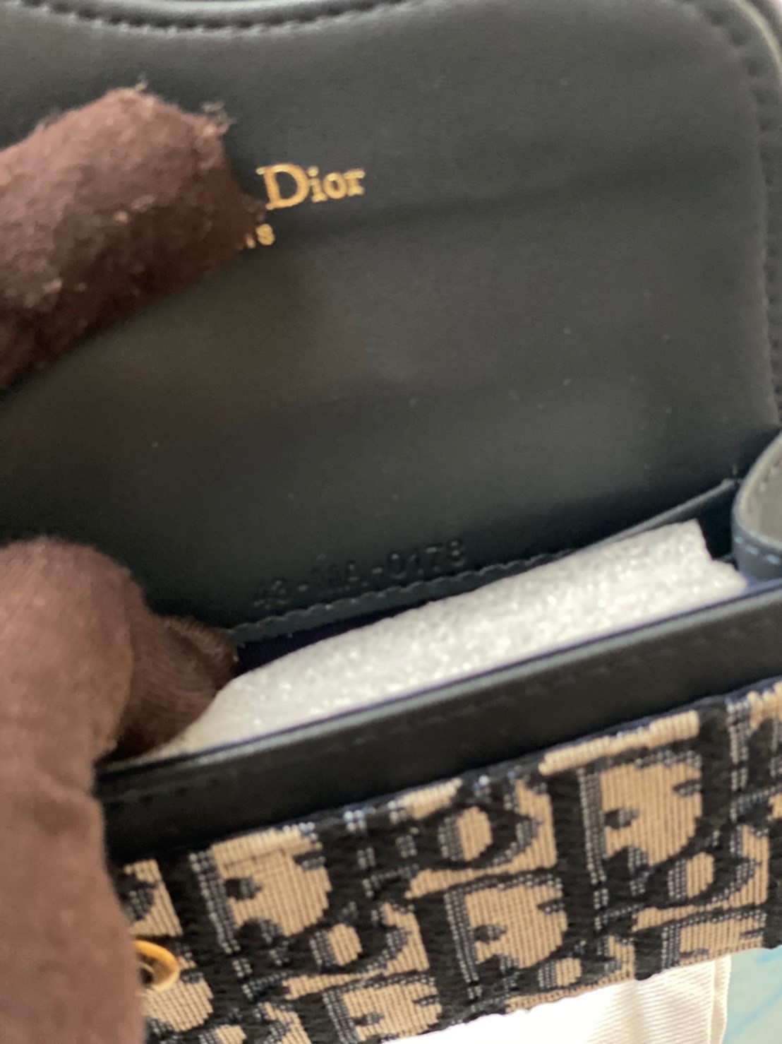 DIOR SADDLE FLAP CARD HOLDER Blue Oblique Jacquard / Dior coin and card holder **สินค้าเกรดออริจินอล 1:1 สลับแท้ งานสวยตามรูป ภาพถ่ายจากงานขายจริง ใช้งานต่างประเทศได้
