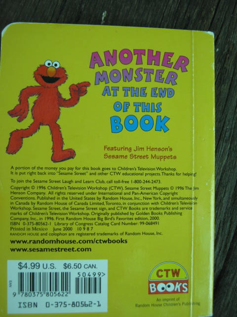 SESAME STREET - Another monster at the end of this book หนังสือเด็กมือสองสภาพดีมากค่ะ