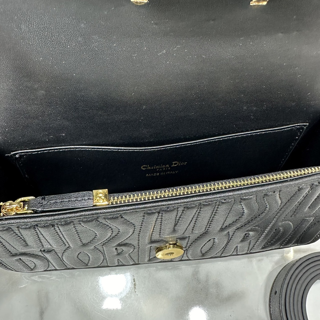 8.5" DIOR Miss Dior Flap Bag / Dior Clutch Bag / Pale Quilted Miss Dior Allover Leather กระเป๋าสะพายไหล่รุ่นใหม่ล่าสุด สง่างามทันสมัย เกรดออริ 1:1