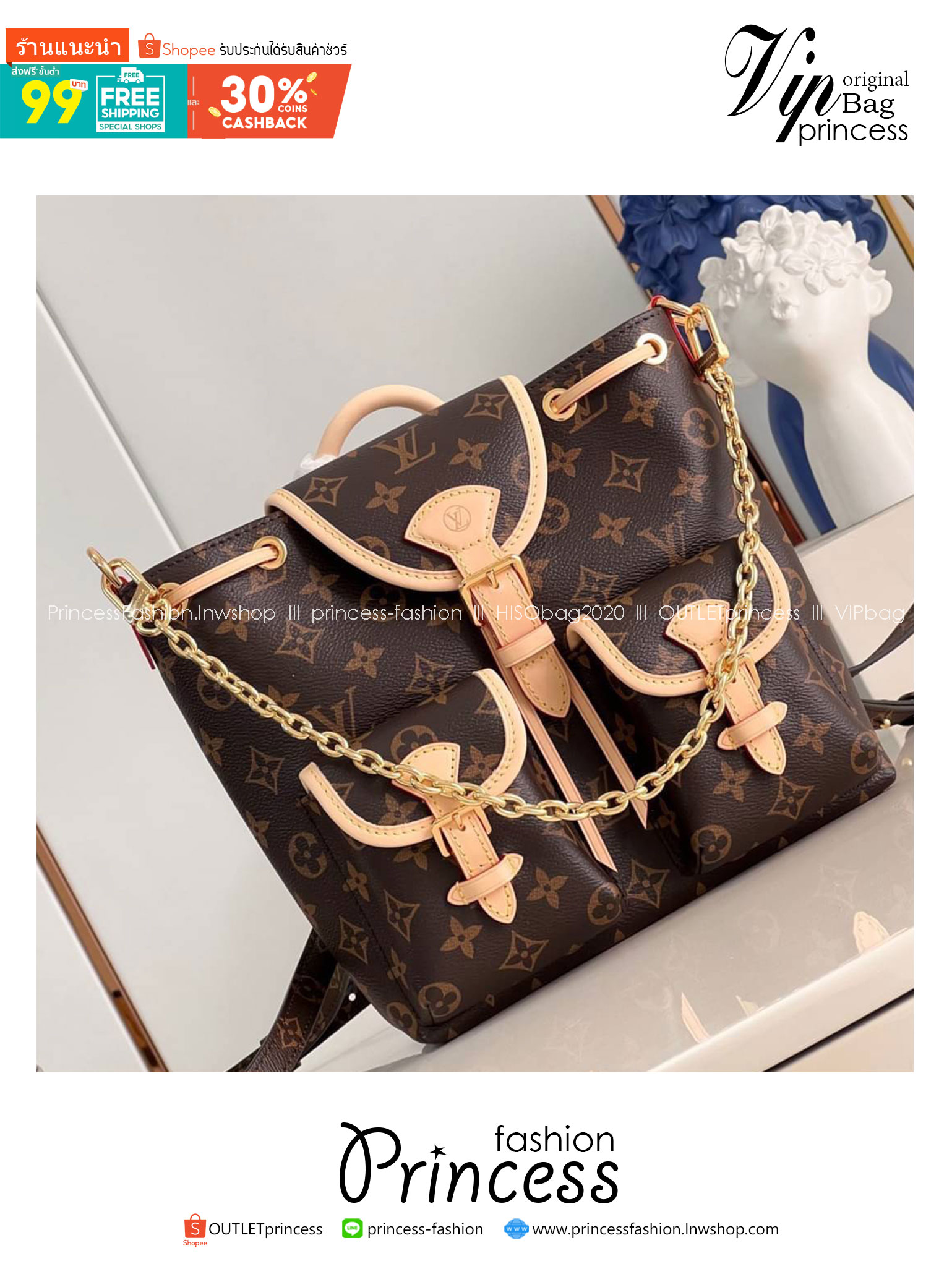 สลับแท้ LV Excursion PM กระเป๋าเป้สุดน่ารัก เกรดดีสุด หนังแคนวาสแท้ 🤍 เกรดสั่งตัด ท็อปวีไอพี สลับแท้ 1:1 ภาพถ่ายจากงานขายจริง ใช้งานต่างประเทศได้