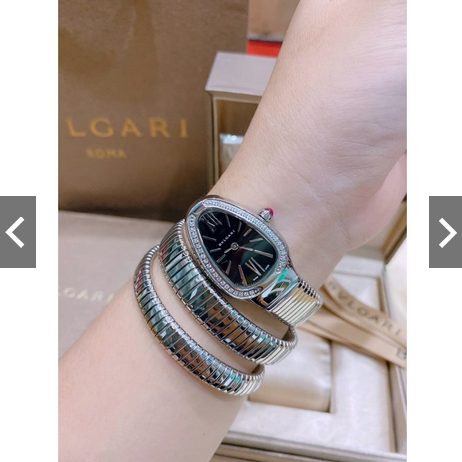 BVLGARI SERPENTI WATCH 24mm 26mm นาฬิกาบุลการี รุ่นหน้าปัดล้อมเพชร นาฬิกาผู้หญิง ภาพสินค้าถ่ายจากงานขายจริง