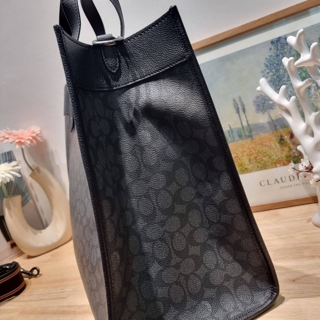 COACH FIELD TOTE IN SIGNATURE CANVAS C7674 กระเป๋าทรงโท้ท ไซส์ใหญ่ภายในโล่งกว้าง เกรดท็อปออริ เกรดดีสุด สลับแท้ 1:1