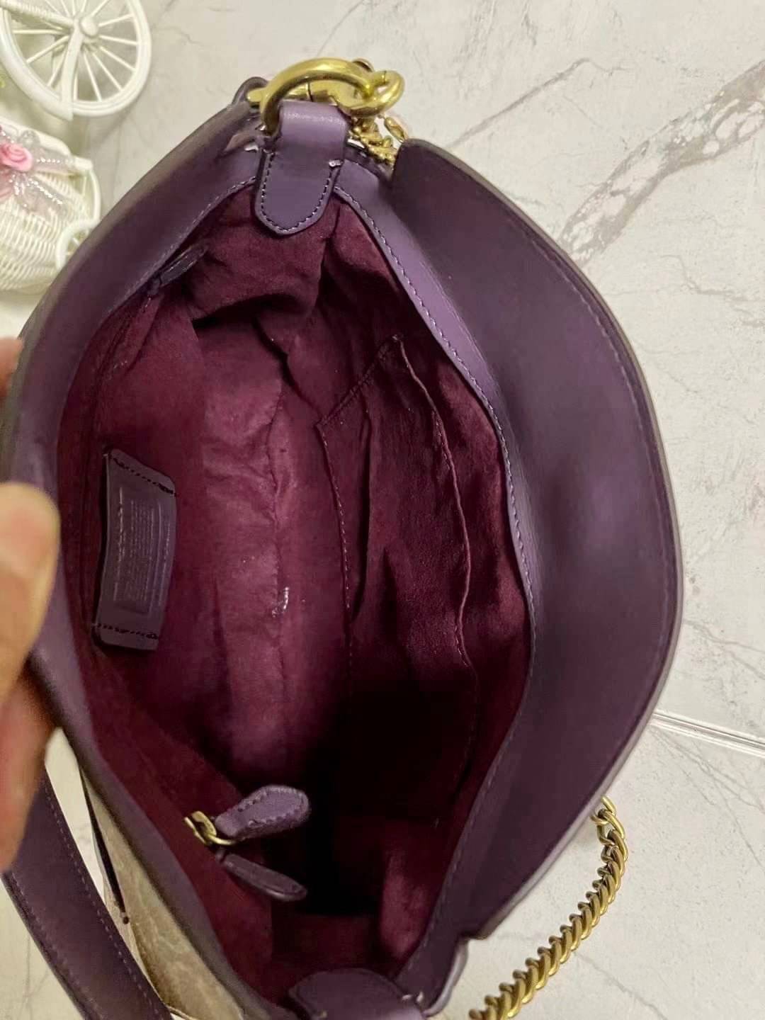 Coach Signature Chain Hobo In Signature Canvas พร้อมส่ง 4 สี