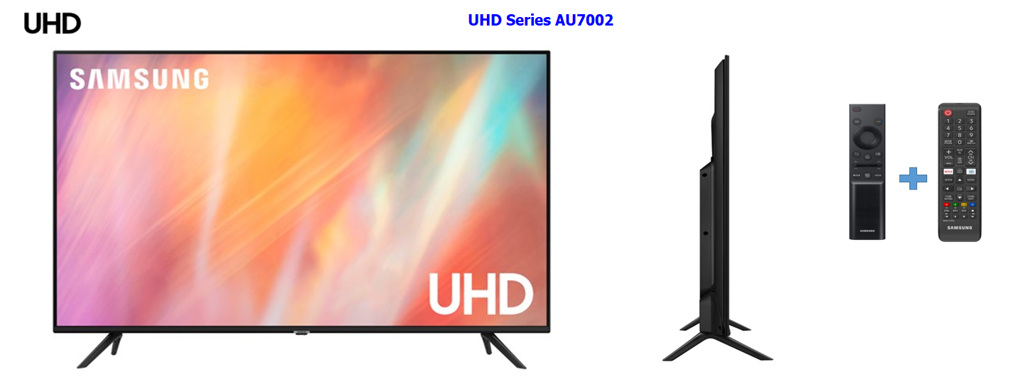 Samsung Smart 4K Crystal UHD TV ขนาด 55 นิ้ว รุ่น UA55AU7002KXXT