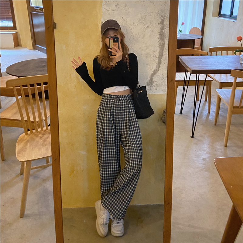 พร้อมส่ง 🌸 Scott pants กางเกงลายสก็อต (IN31616)
