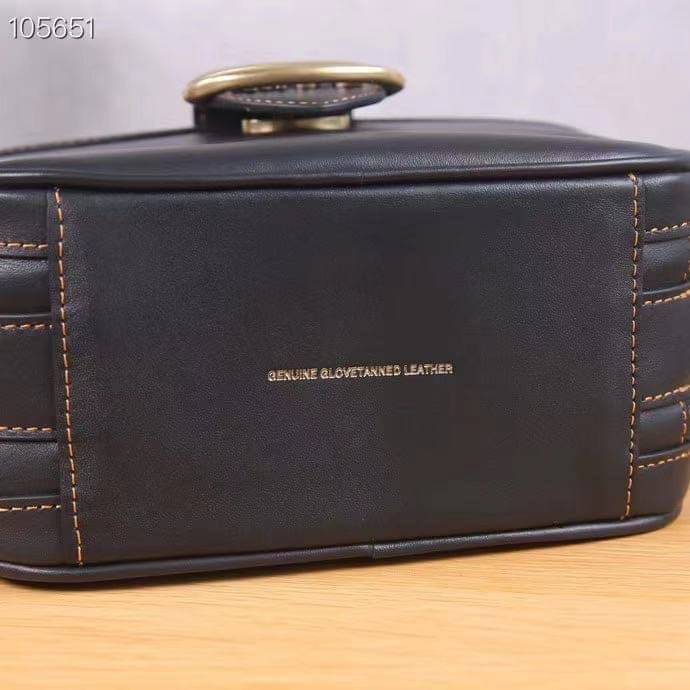 ของแท้ Coach RILEY LUNCHBOX BAG IN COLORBLOCK SIGNATURE CANVAS Black