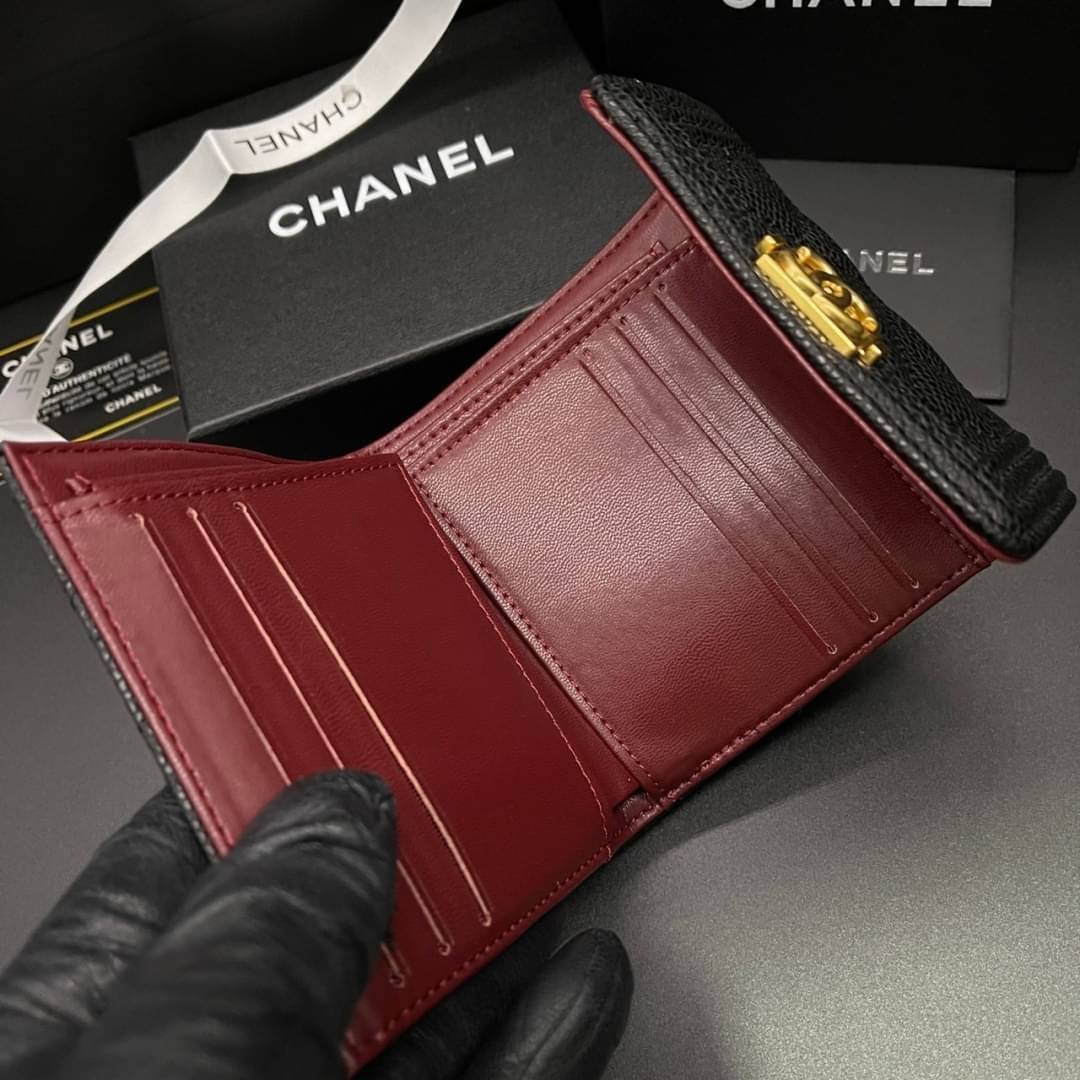 Chanel Wallet Trifold Caviar / Chanel Card Holder Zippy กระเป๋าสตางค์ชาแนลใบสั้น 3 พับ กระเป๋าใส่ธนบัตร บัตร ใส่เหรียญ ภายในตามรูป เกรดออริจินอล ภาพถ่ายจากงานขายจริง ใช้งานต่างประเทศได้