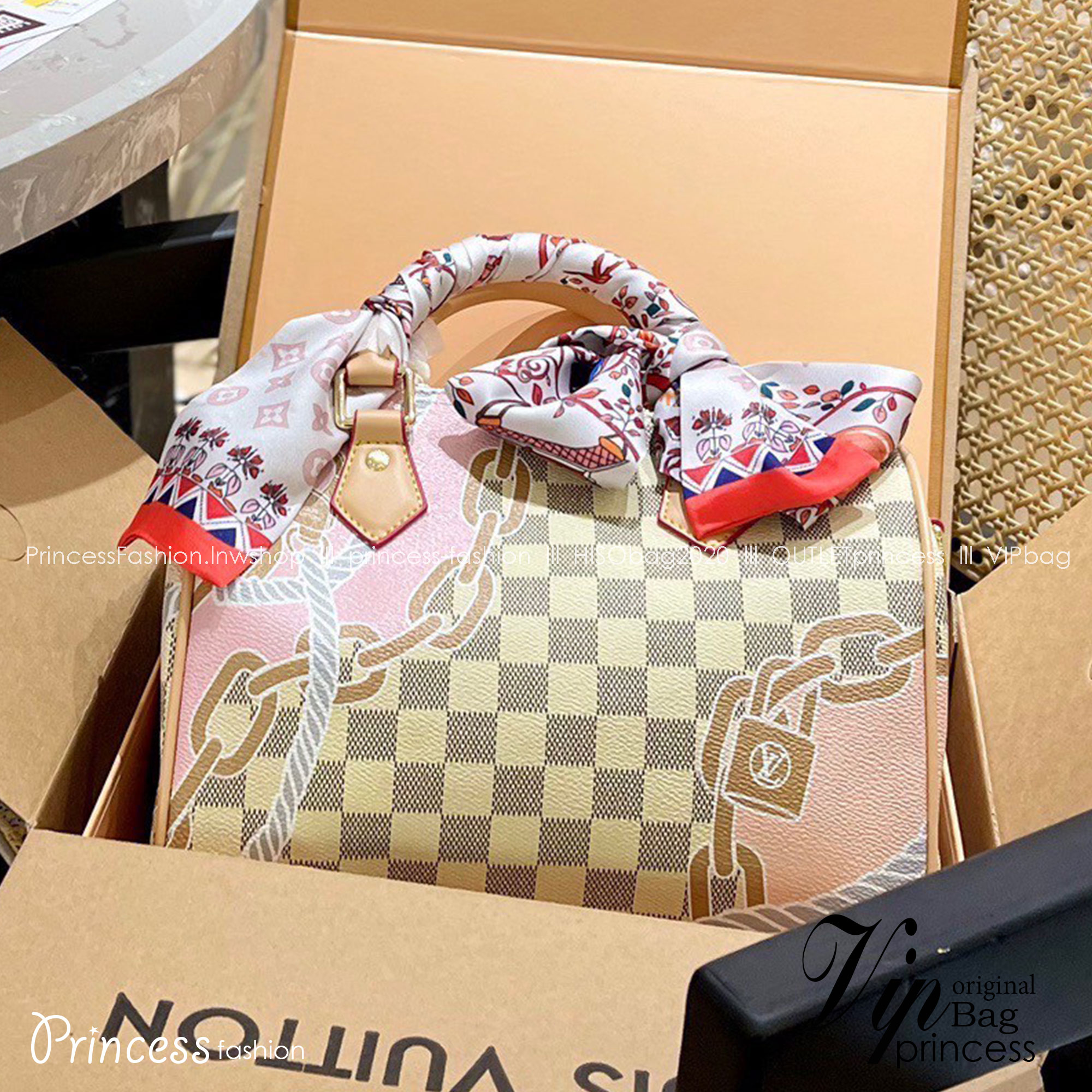 LV Speedy Bandouliere 25 Damier Azur Canvas - Handbags Spring Collection – Nautical กระเป๋าทรงหมอน รุ่นท็อปฮิต กับดีไซน์ใหม่ต้อนรับฤดูร้อน