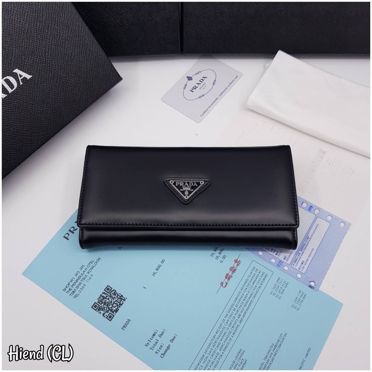 หนังแท้ Prada Long Wallet / Prada Wallet กระเป๋าสตางค์ใบยาว ใช้งานง่าย สวยหรู งานหนังแท้ทั้งใบ ภาพสินค้าถ่ายจากงานขายจริง ใช้งานต่างประเทศได้