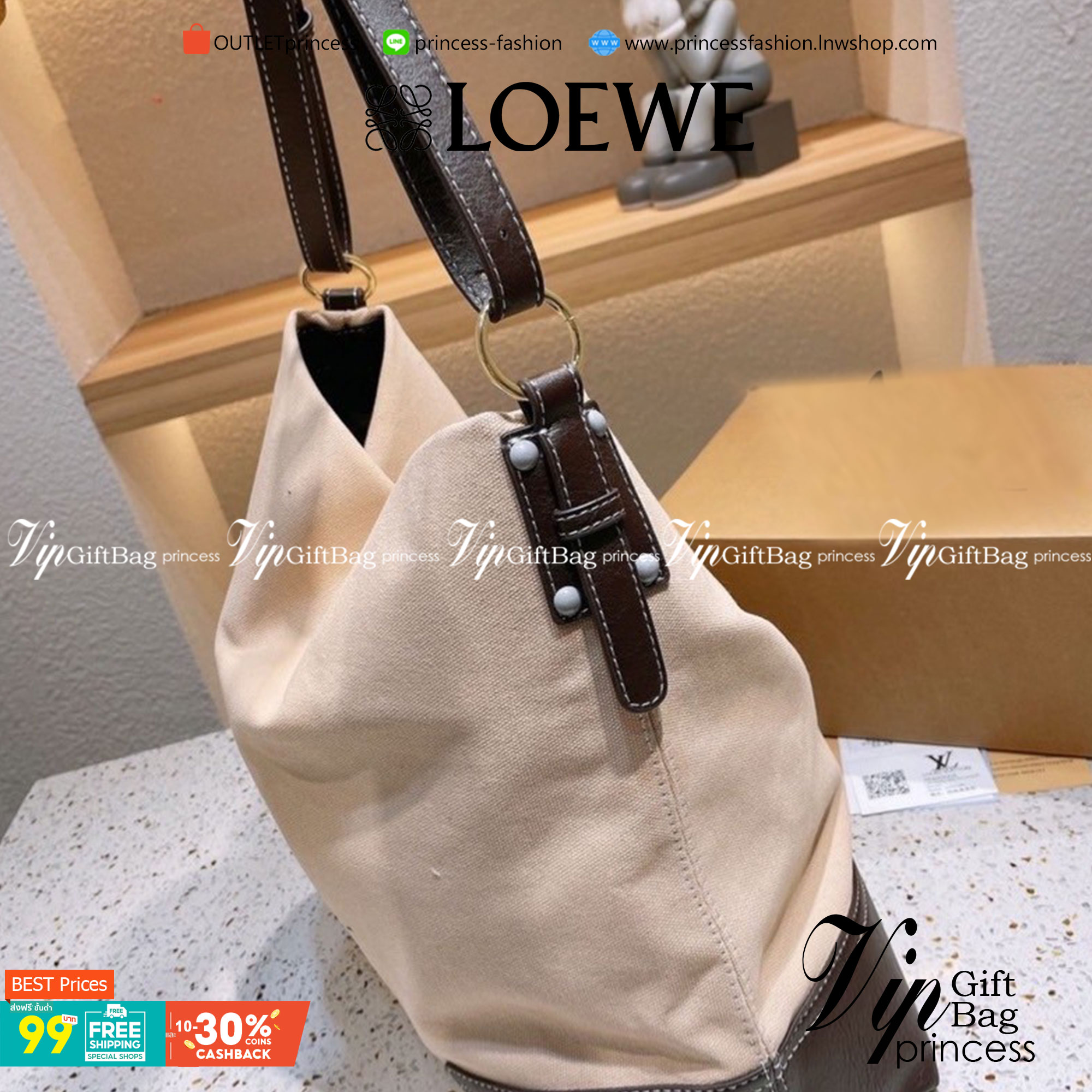 LOEWE VINTAGE DENIM TOTE LOGO EMBROIDERED CANVAS SHOULDER BAG กระเป๋าสะพายทรง tote ผ้าเดนิม ตัดขอบหนังและสายหนัง การตัดเย็บเดินด้ายสวยงามเลอร์ค่ามาก จะของได้เยอะมากกก สาวนักช้อปห้ามพลาดน้า