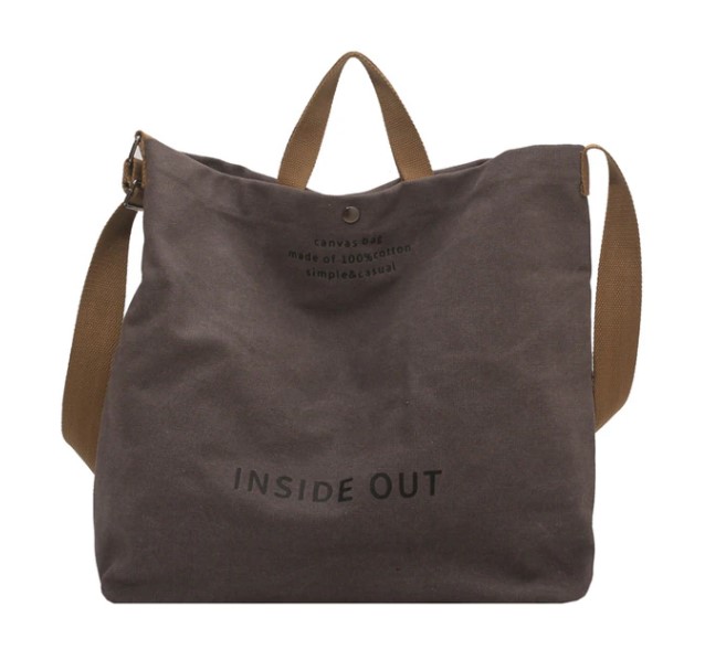 กระเป๋าสะพายผ้าแคนวาส ทรงสี่เหลี่ยม ใบใหญ่ ใส่ของได้เยอะ กระเป๋าผ้าแคนวาส ผู้หญิง สวย ๆ 178669