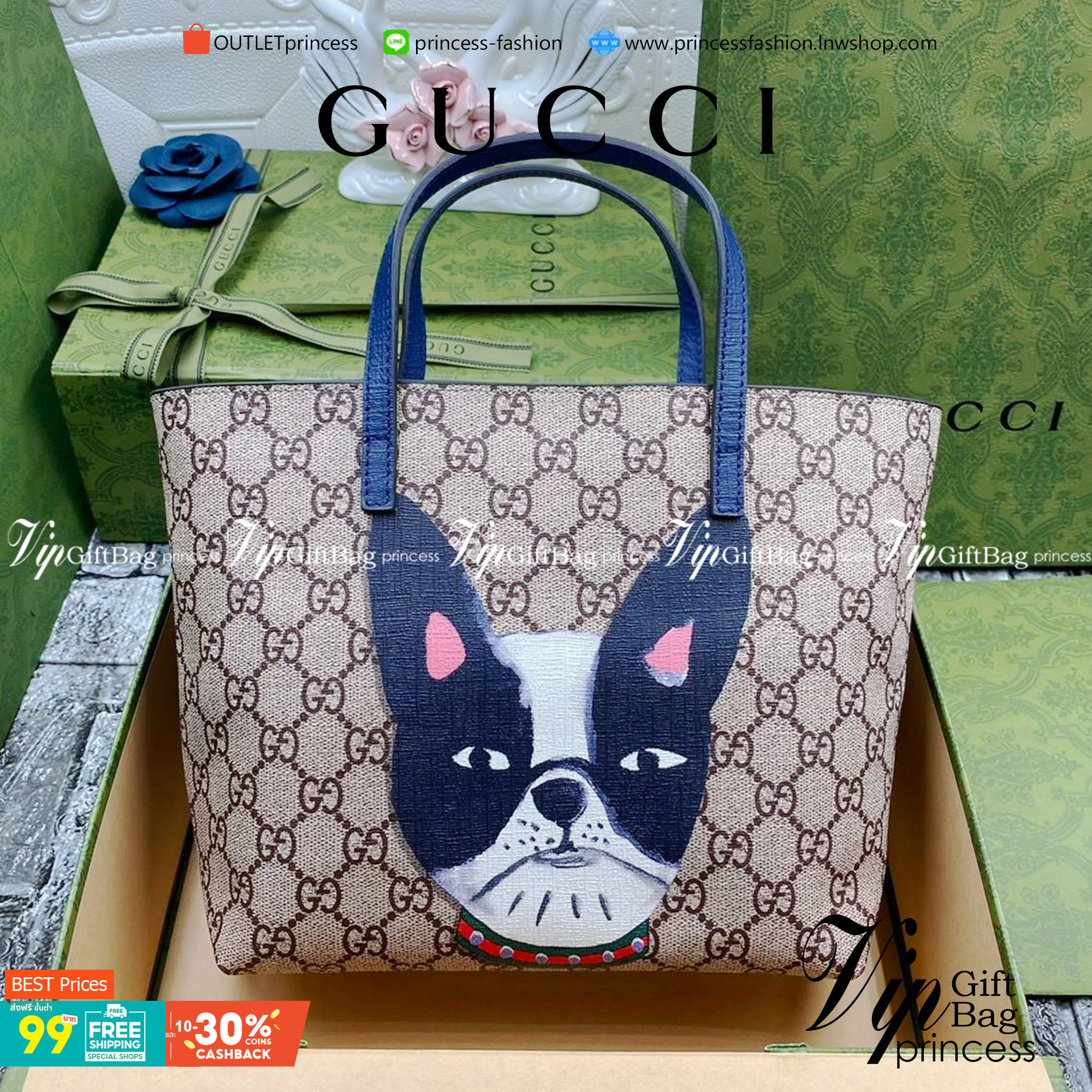 VIP 】Animal-Friendly Gucci Kid Tote Bag งานหนังแท้ทรงตั้งสวย ขนาดกะทัดรัด จุของได้เยอะ ใช้ได้ทั้งเด็กและผู้ใหญ่ น่ารักมากค่ะ **รุ่นขายดีตลอดกาล**