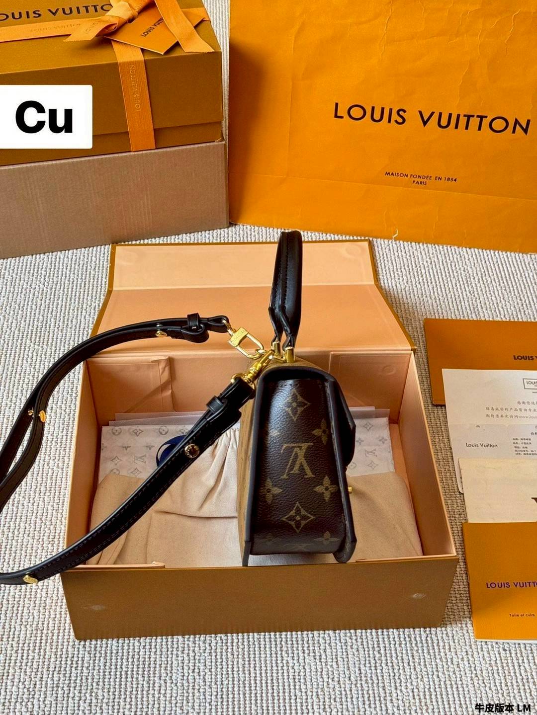 LV Tilsitt Bag Monogram Reverse Canvas กระเป๋าสะพายดีไซน์โค้งมนไอเท็มสุดหรู ขนาดกำลังดี พร้อมหูจับใช้งานได้สะดวกคล่องตัว มาพร้อมสายสะพายถอดได้ ปรับได้ตามชอบ สะดุดตาสุดไอคอนิก