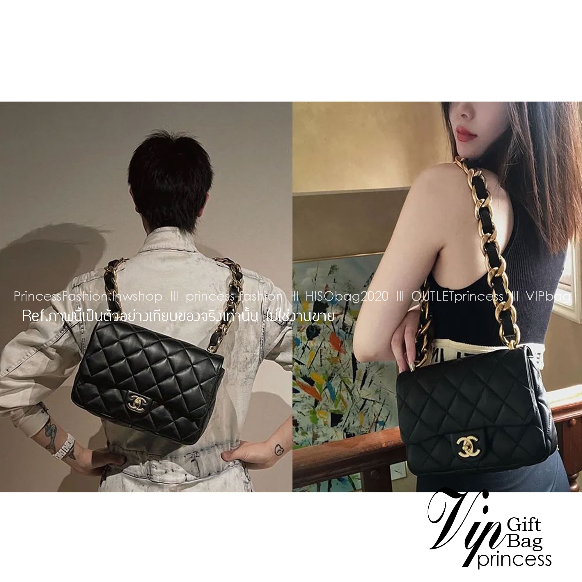 Chanel chunky chain bag in black สวยฟาดย้อนยุคความหรู ในราคาที่จับต้องได้ กับกระเป๋าสะพายไหล่ ไซส์กำลังสวย โดดเด่นด้วยสายสะพายโซ่สลับหนังเส้นใหญ่ ทนทาน ดูแพง