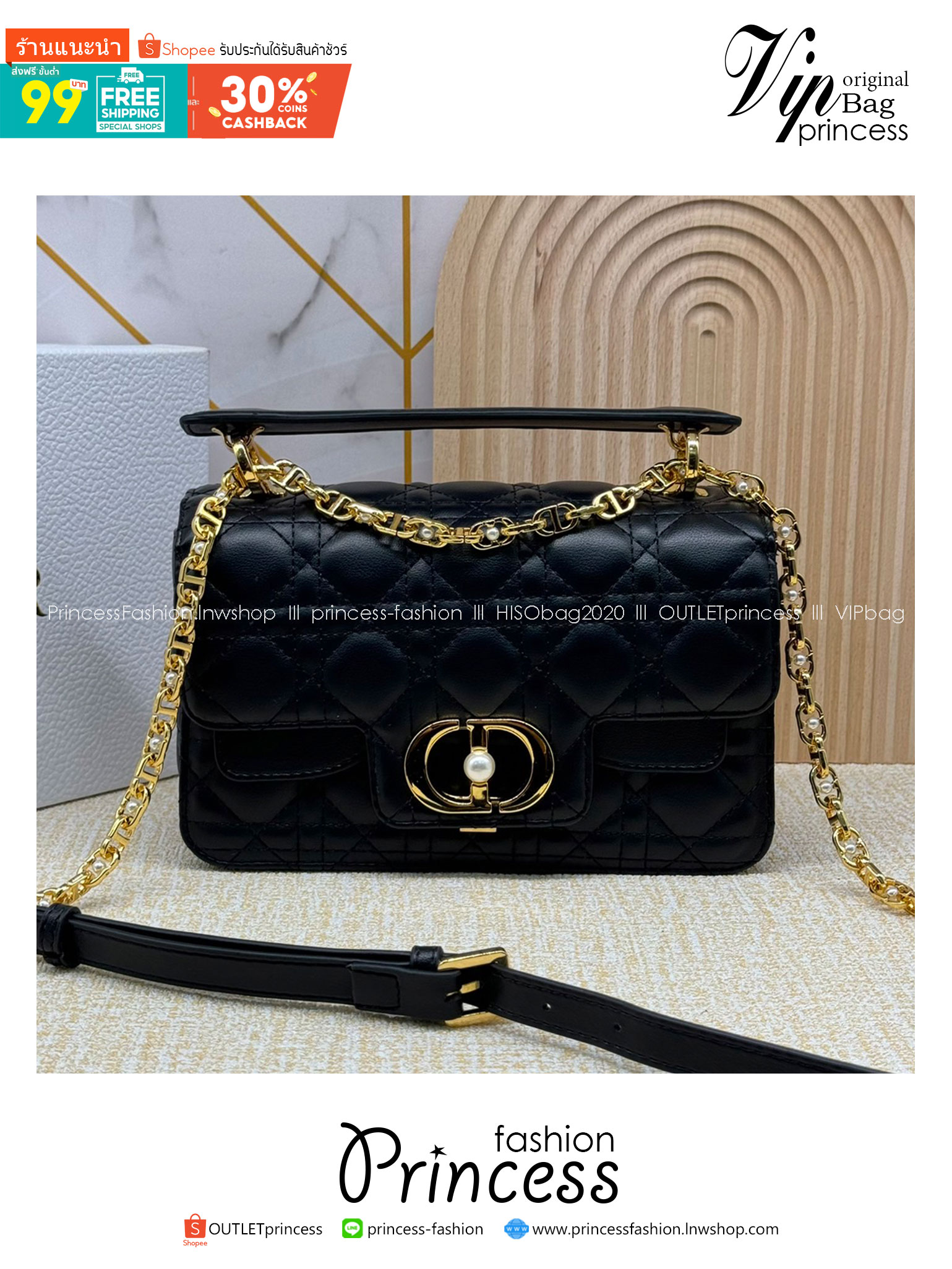 SMALL DIOR JOLIE TOP HANDLE BAG กระเป๋าสะพายดิ-ออร์ รุ่นใหม่ งานหนังสวย เกรดออริจินอล สลับแท้ ใช้งานต่างประเทศได้ งานสวยตามรูป ภาพถ่ายจากงานขายจริง