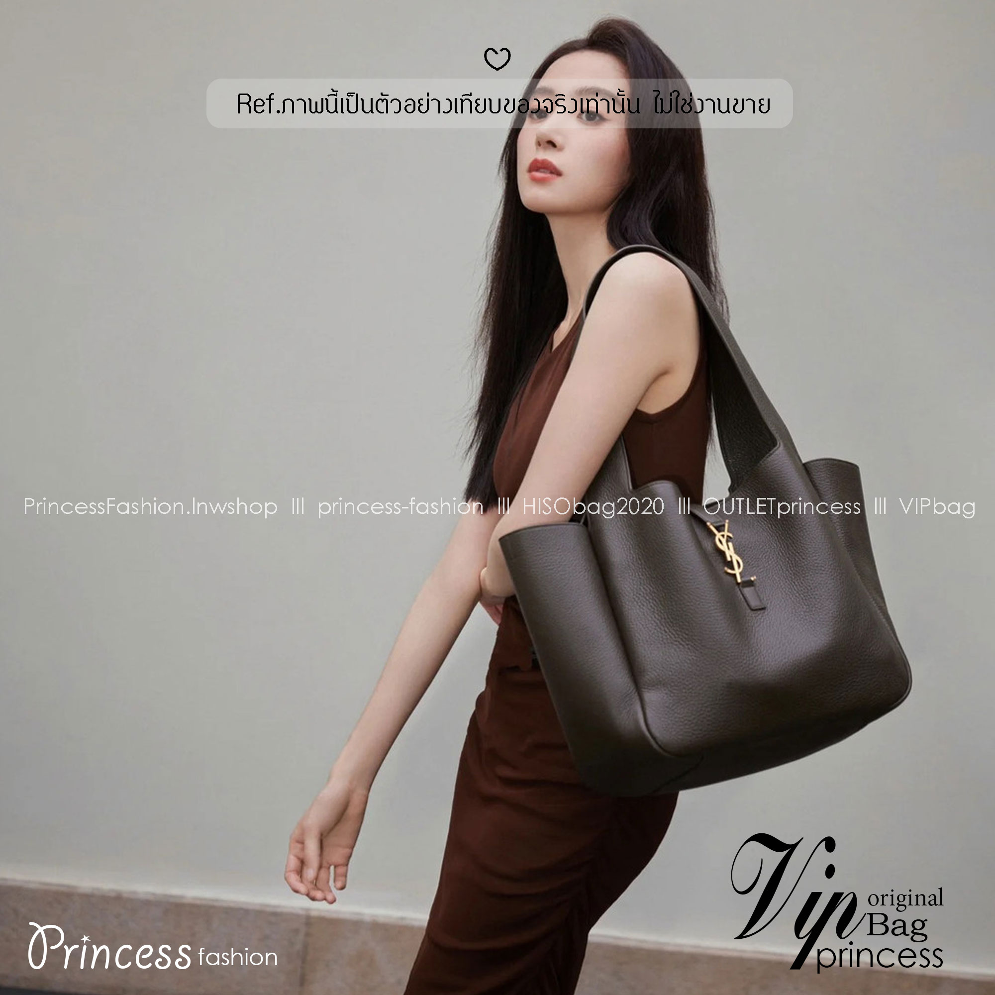 YSL Le 5 À 7 Bea Leather Tote Bag กระเป๋าทรงโท้ทงานหนังเต็มใบ สวยเด่นเป็นเอกลักษณ์มาก ดีไซน์เรียบแต่มากมีอยู่จริง สวยดูแพง ที่ไม่มีตอนนี้คือพลาด