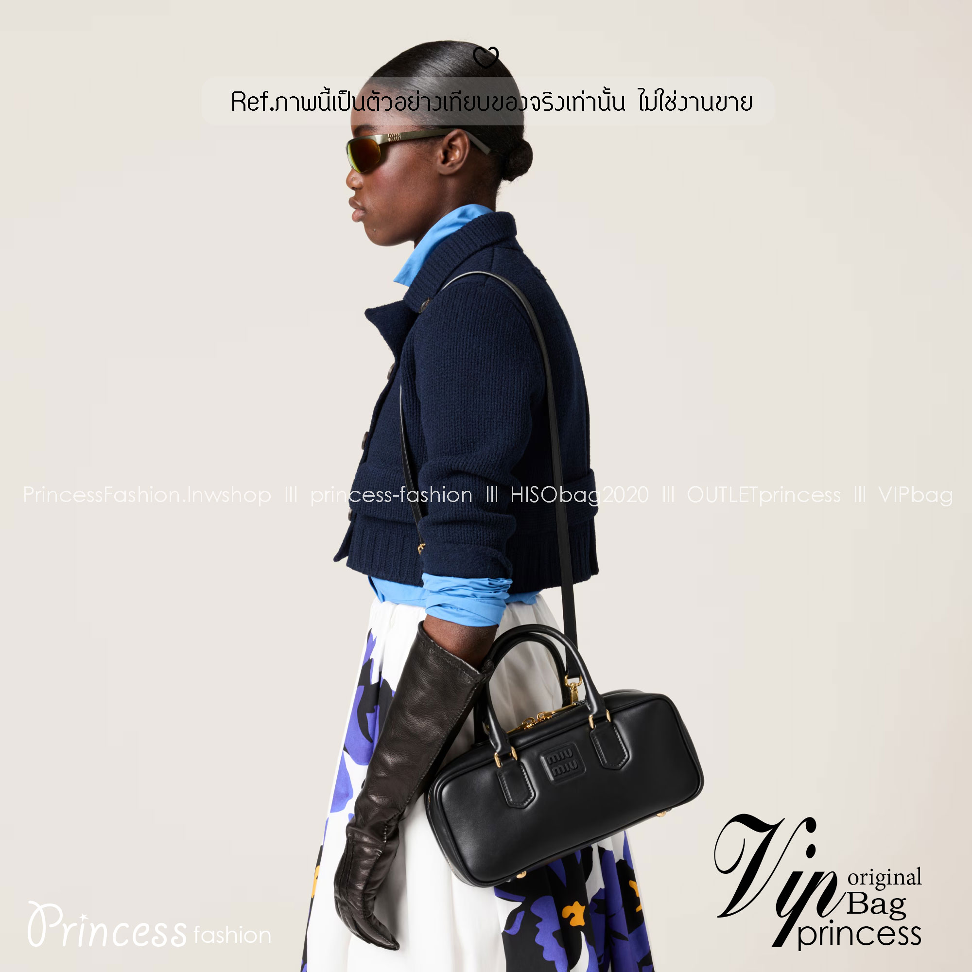 ORI หนังแท้ | MIU MIU Arcadie leather bag Large 27cm กระเป๋าสะพายทรงโฮโบใบใหญ่ ลุคลูกคุณหรูหราน่ารักๆเก๋ๆ สวยดูแพง หูจับในตัวง่ายและสะดวกพกพา มาพร้อมสายสะพายข้างภายในโล่งกว้างมาก