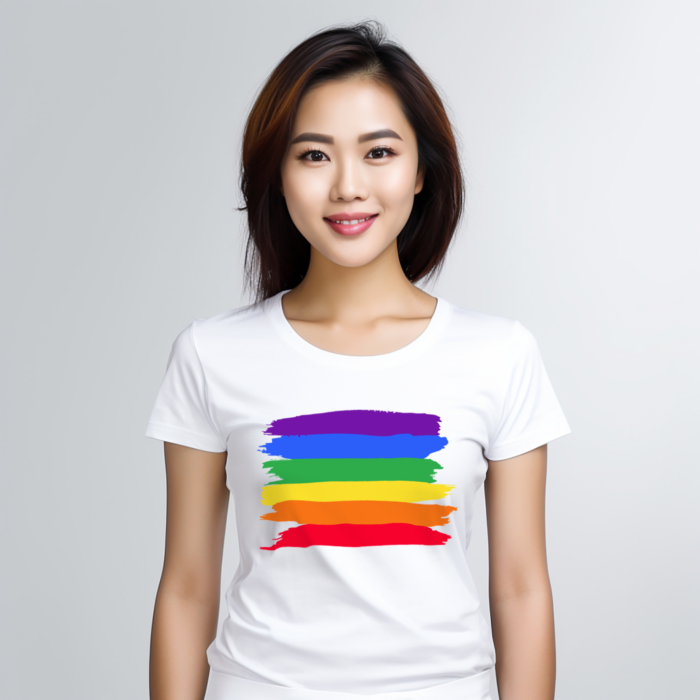 เสื้อยืด LGBTQ+ pride สนับสนุนความเท่าเทียม V1