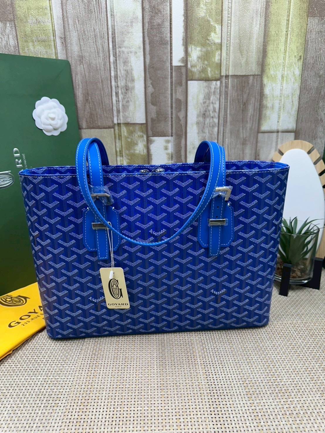 7 สี ORI หนังแท้ | GOYARD Goyardine Sac Marie Galante 35cm / Goyard Tote Bag กระเป๋าสะพายทรงโท้ท พร้อมหูจับใช้งานง่าย ภายในโล่งกว้าง หรูหราลงตัว