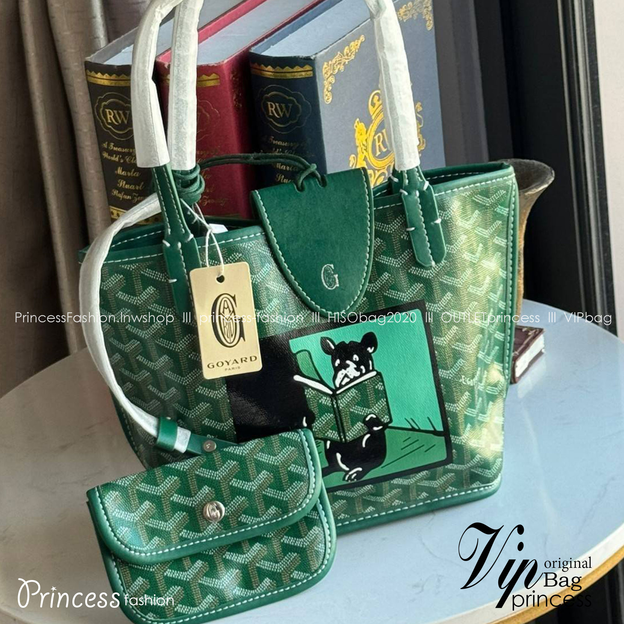 พร้อมส่ง 4 สี GOYARD ANJOU TOTE MINI / Goyard Villette Mini Tote Bag กระเป๋าทรงโท้ทมินิ แบรนด์หรูสัญชาติฝรั่งเศส 🧡 เกรดออริจินอล 1:1 สลับแท้ ใช้งานต่างประเทศได้