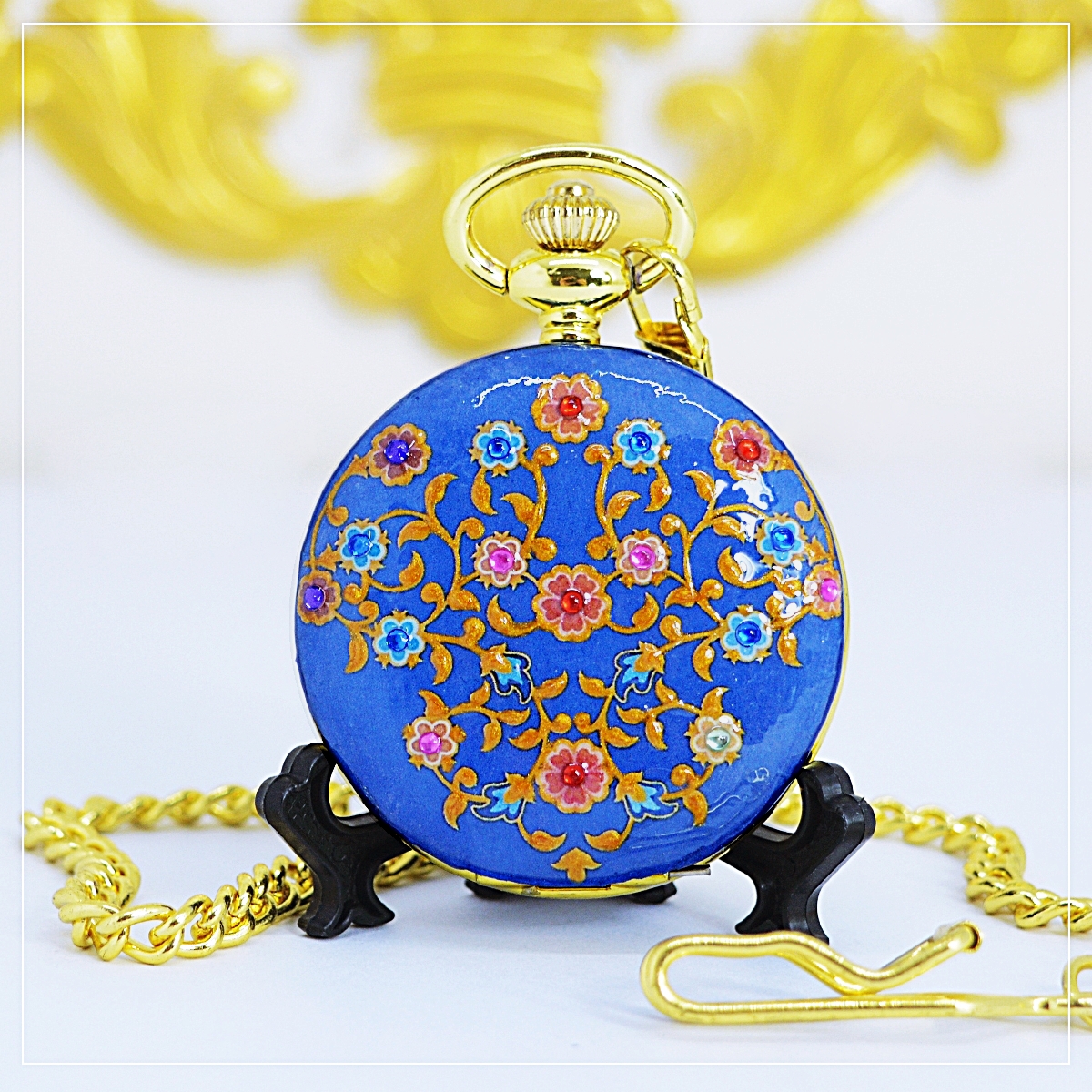 นาฬิกาพก ดีไซต์ Royal Blue Victorian l นาฬิกาพก ของขวัญสไตล์วินเทจ (สั่งทำ)