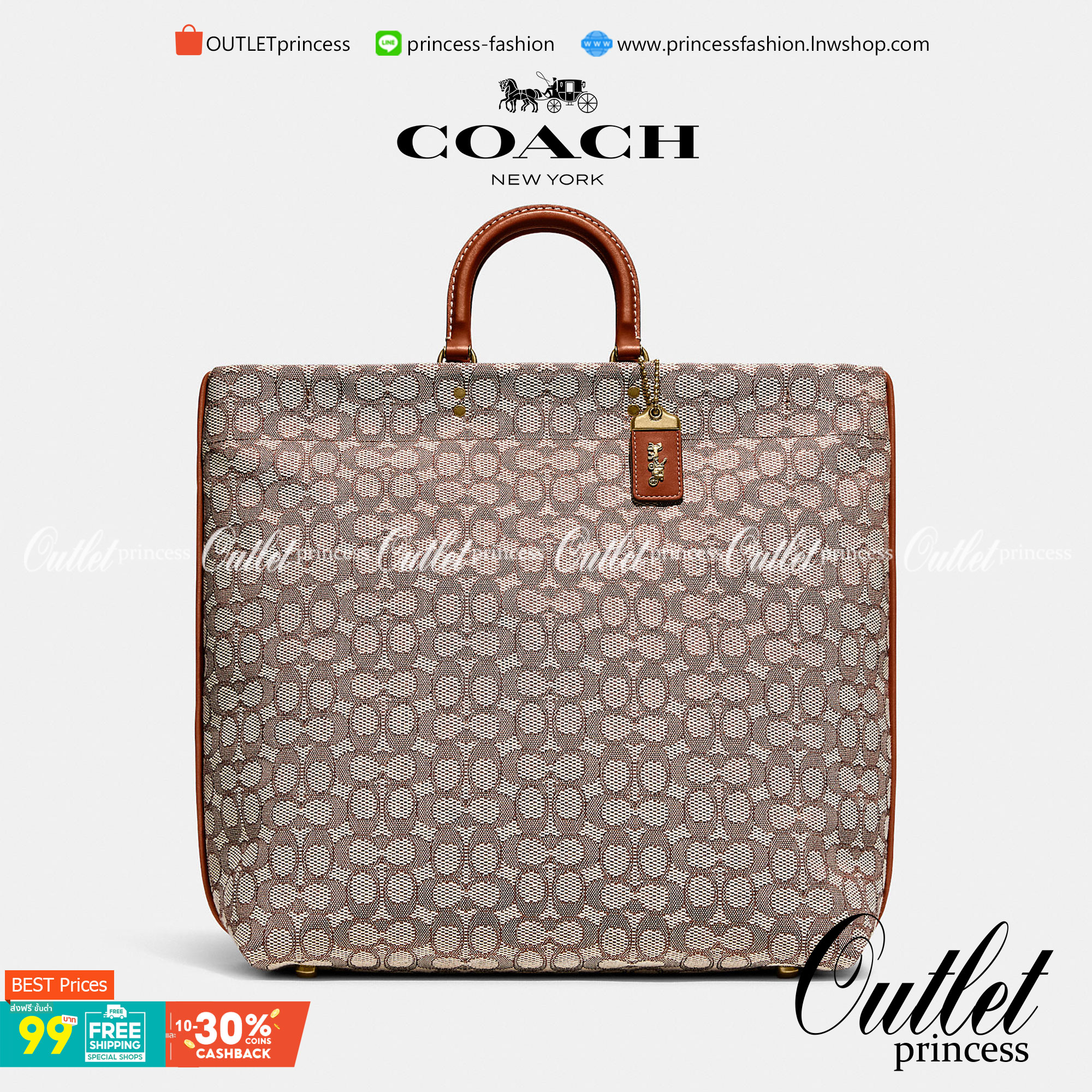 คอลเลคชั่นนี้ เด็ดมากๆ🌺😎//>>COACH ROGUE TOTE IN SIGNATURE TEXTILE JACQUARD(COACH C6161)🍁กระเป๋าทรงTOTE ใบใหญ่ จุของได้สะใจสุดๆ จะถือ หรือสะพายได้ตามดีไซน์การใช้งาน มีสายสะพายยาวให้ 2 เส้น แบบสะพายคู่//วัสดุ JACQUARD ตัดขอบหน้