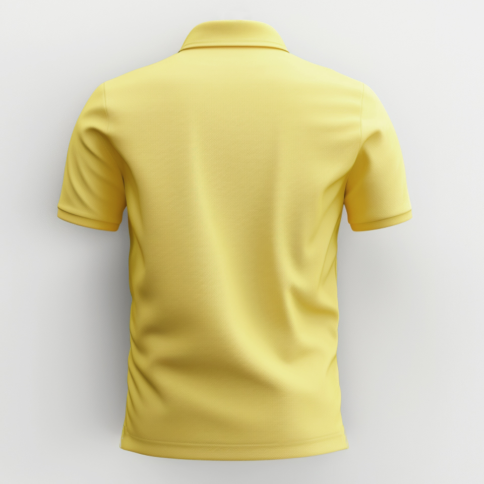 77DESIGN เสื้อโปโลเหลือง ตราสัญลักษณ์ ขออนุญาติถูกต้อง เนื้อผ้าจุติTK ใส่สบาย