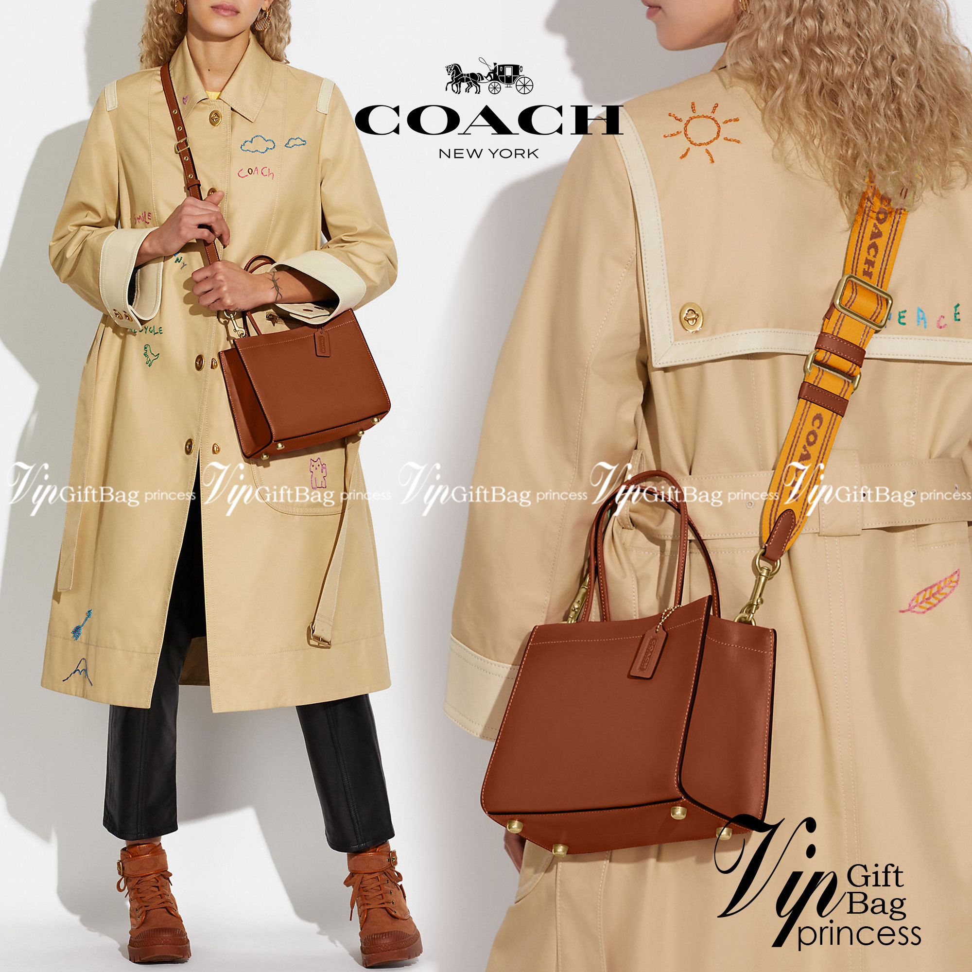 สินค้าออกใหม่ยังไม่ช้อปเข้าไทยจ้าา พร้อมส่งที่นี่ที่เดียว แค่สายสะพายก็คุ้มแล้วจ้าา! COACH CASHIN CARRY TOTE ((C8544)) พร้อมส่งที่ไทย สวยก่อนใครรับสงกรานต์นี้ค่าา! กระเป๋าทรงTote หนังแท้เรียบ นิ่มสวยงามค่ะ