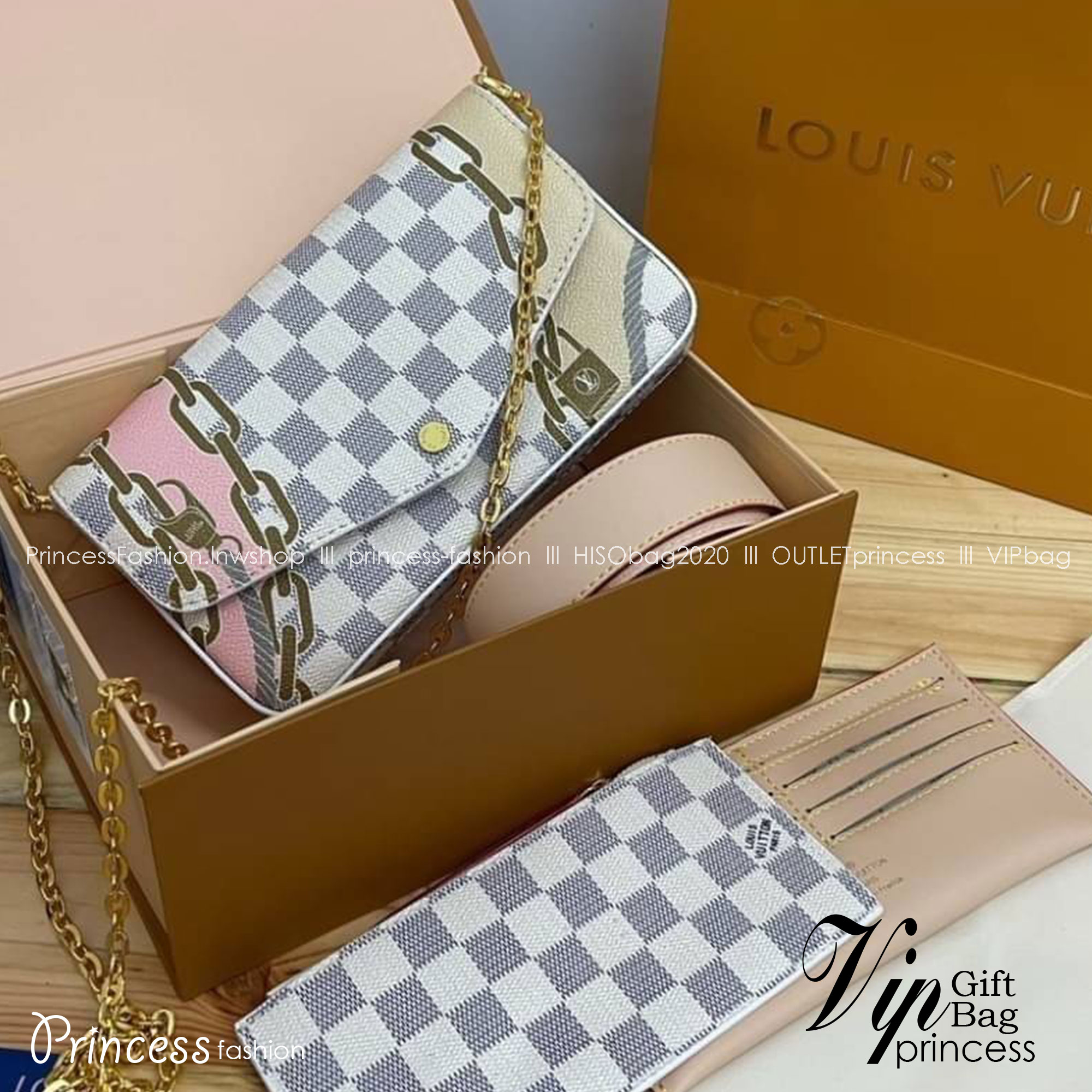 LV Felicie Pochette Damier Azur Canvas - Wallets and Small Leather / LV DAMIER AZUR POCHETTE WITH NAUTICAL PRINT คอลใหม่ที่มอบสีสันสดใสรับ summer ได้ดี กับกระเป๋าสะพายทรงพอช ดีไซน์ออกมาให้ใช้งานได้หลากหลาย
