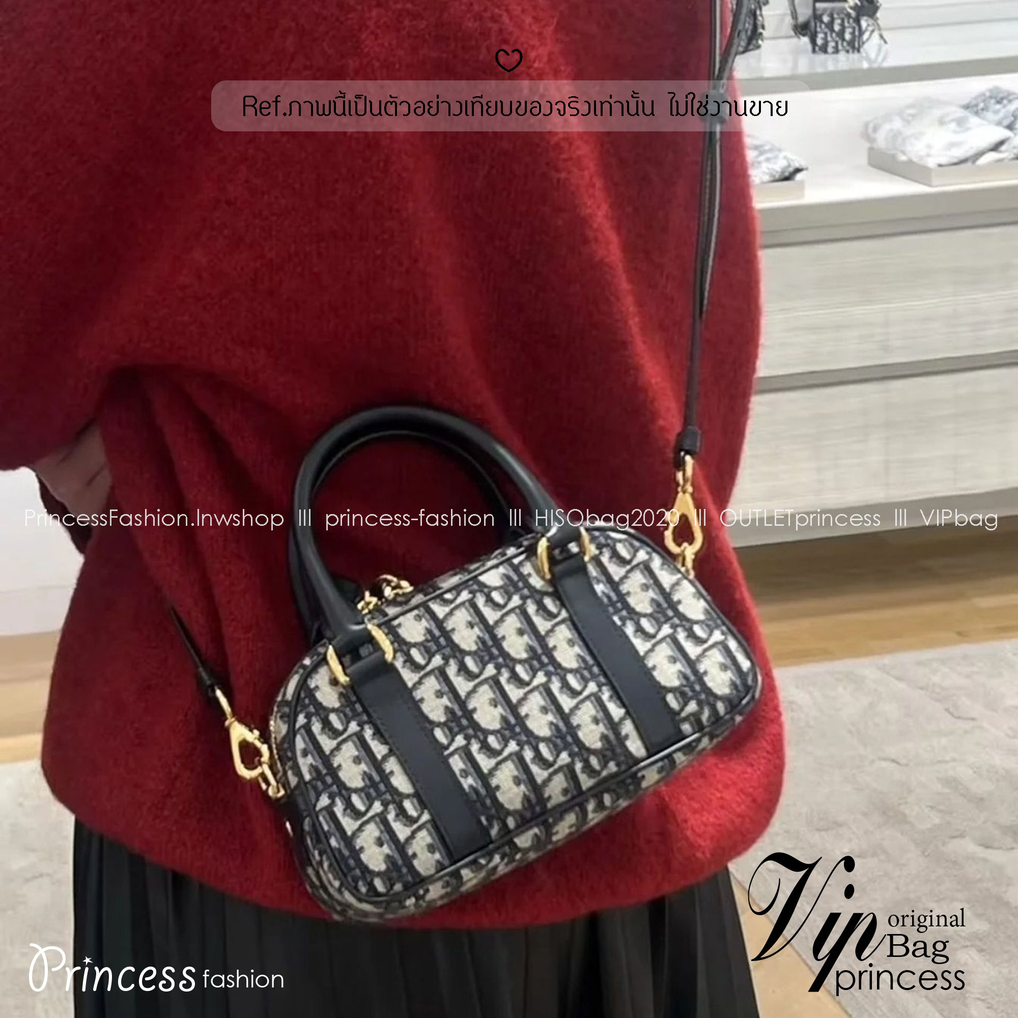 ORI หนังแท้ | DIOR D-Vibe East-West Nano Bag กระเป๋าทรงหมอนไซส์มินิน่ารัก ดีไซน์โบว์ลิ่งรูปทรงทันสมัยใช้งานง่ายจุของสำคัญได้ครบ สวยสง่างามเป็นเอกลักษณ์