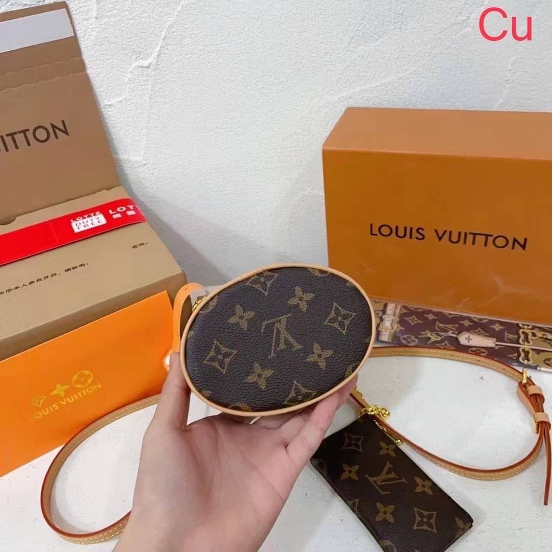 LV Bucket Vintage Bag 5" กระเป๋าสะพายทรงบัคเก็ตวินเทจขนาดเล็กน่ารัก พร้อมใบเล็ก สวยหรู ดูผู้ดี