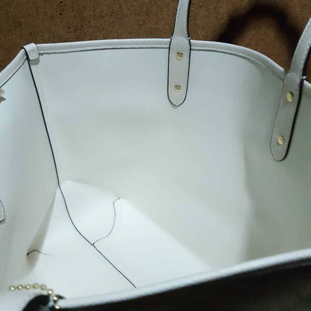 COACH F36658 REVERSIBLE CITY TOTE IN SIGNATURE CANVAS WITH POUCH