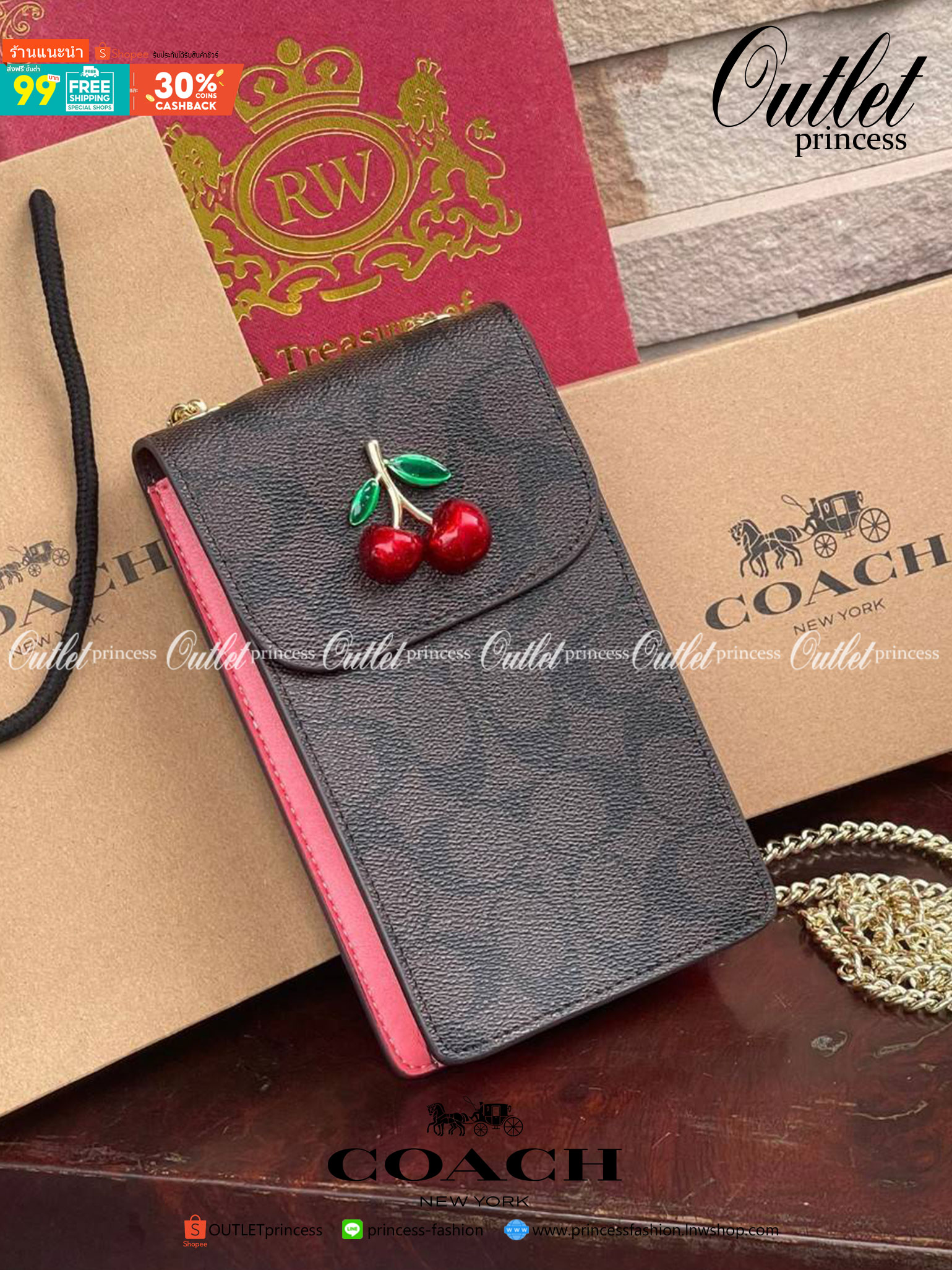 COACH PHONE CASE CROSSBODY BAG ((73486//76988//76357//39955//91046)) COACH NORTH/SOUTH CROSSBODY IN SIGNATURE CANVAS กระเป๋าใส่โทรศัพท์รุ่นนี้ มีความโดดเด่นทั้งดีไซน์และคุณสมบัติในการใช้งาน ด้วยลวดลายที่มีซิกเนเจอร์เป็นเอกลักษณ์แล้ว ด้านหลังยังมีช่องใส่กา