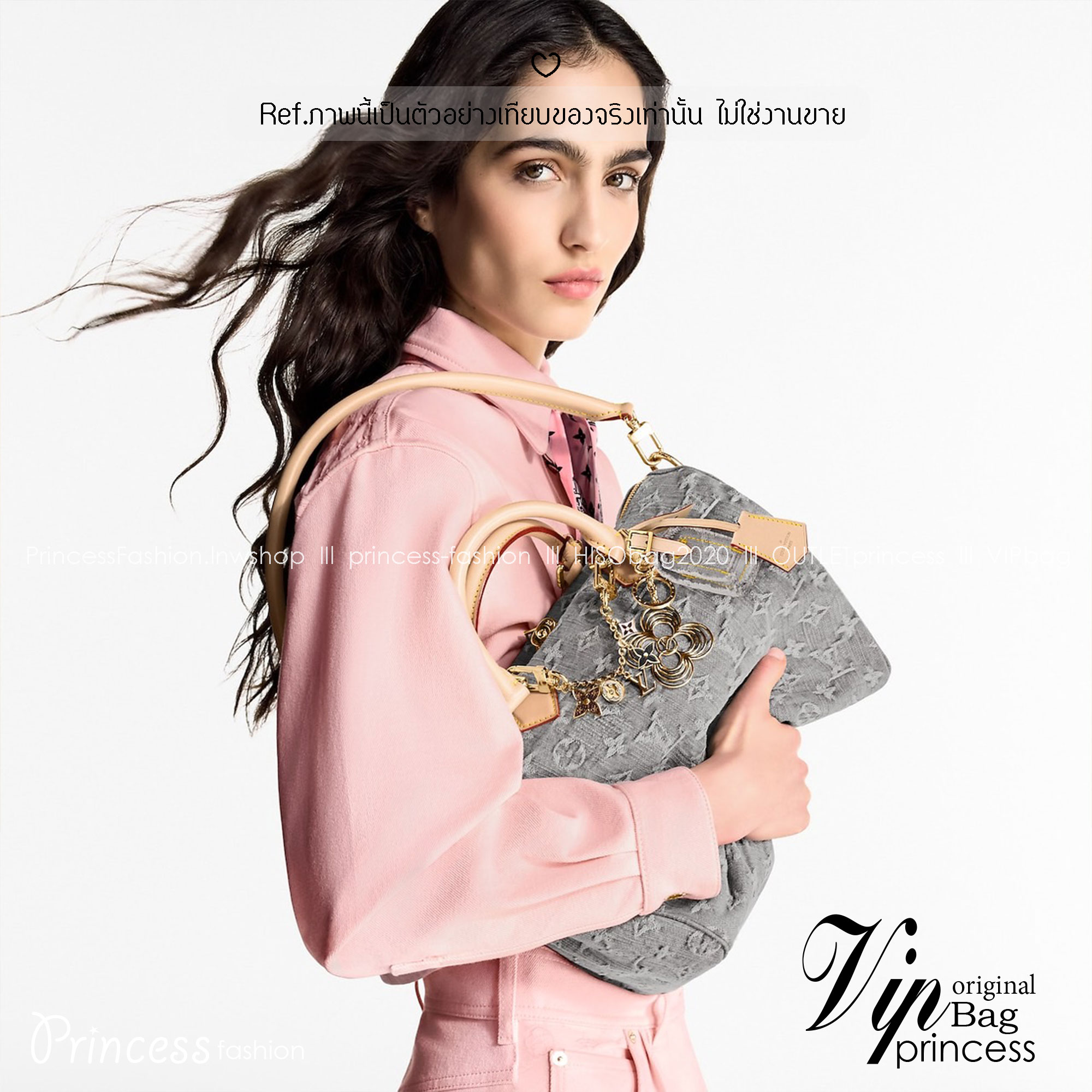 ORI หนังแท้ | LV Speedy Soft 30 Monogram Denim Washed Gray กระเป๋าสะพายสปีดี้ทรงหมอน ทรงยอดนิยม งานเดนิมตัดเย็บจากผ้าฝ้ายโดยใช้เทคนิคการฟอกสีแบบพิเศษ ตกแต่งด้วยหนังและฮาร์ดแวร์สีทองอ่อน