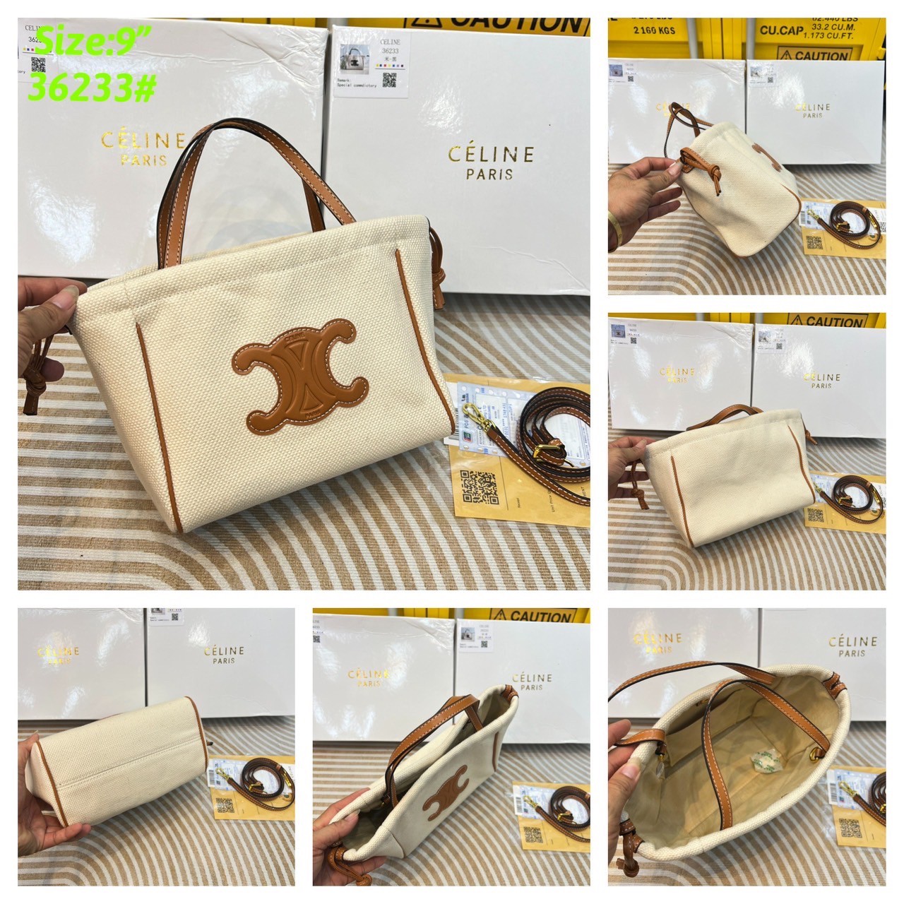 CELINE Horizontal Cabas Canvas / CELINE TOTE BAG กระเป๋าทรงโท้ทกำลังมาแรง ขนาดและดีไซน์ทรงสี่เหลี่ยมผืนผ้า สามารถใส่ของได้เยอะและนำมาใช้ได้ทั้งไปทำงานหรือไปช้อปปิ้งได้ แมทช์กับเสื้อผ้าได้ง่าย เรียกได้ว่าคุ้มค่าคุ้มราคาสุดๆ