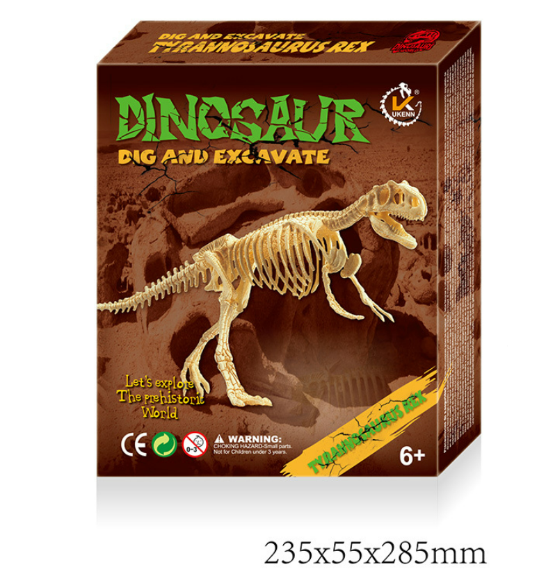 ของเล่นชุดขุดฟอสซิลโครงกระดูกไดโนเสาร์สำหรับเด็ก