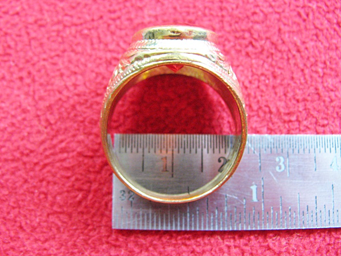 สินค้าหมดค่ะ แหวนพลอยทับทิมแดงเนื้อทองเหลือง(ราศีกรกฎ)แบบใหญ่ค่ะ