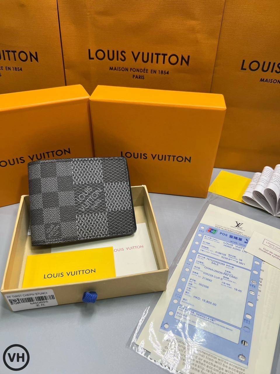 ORI หนังแท้ | LV Multiple Wallet / LV Short Wallet / LV Damier Graphite Wallet กระเป๋าสตางค์ใบสั้น กระเป๋าสตางค์ผู้ชาย