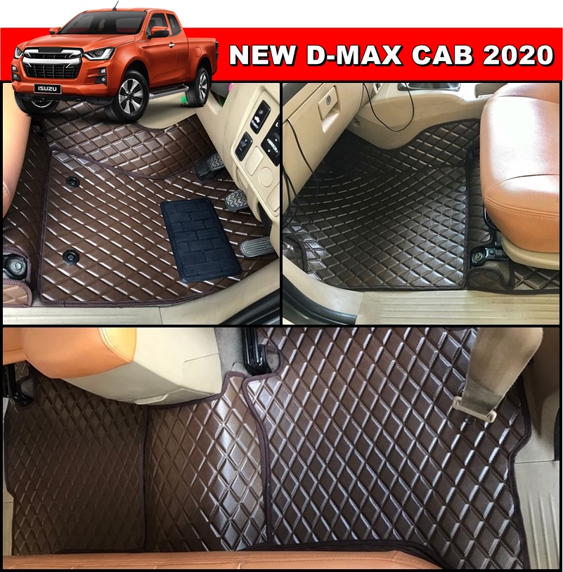 พรมปูพื้นรถยนต์ ISUZU D-MAX CAB 2020 ลายDIAMOND เต็มคัน
